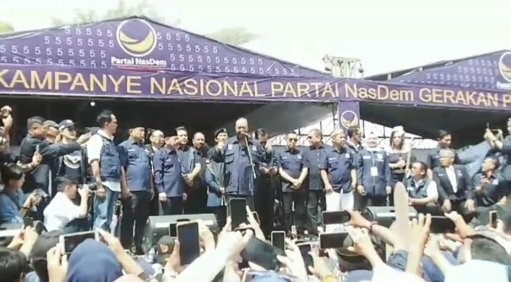 Kampanye Akbar di Lampung, Surya Paloh Optimis Peroleh Suara Tinggi di Pemilu 2024